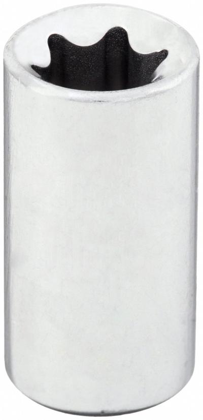 WESTWARD Socket: 1/4 in Drive Size, E10 Socket Size, External Torx, Std - 1/4" Drive External Torx Hand Sockets