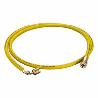 YELLOW JACKET Hose,Yellow: 5 ft Lg, 90° Angle, Yellow, Nylon, Single Hose, Anti-Blowback Valve (MPN 30660). Key specifications — Brand: YELLOW JACKET; Includes Valve: Yes.