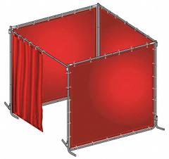 APPROVED VENDOR Welding Booth Kit: 8 ft Wd, 6 ft Ht, Red, PVC (MPN 22RP05). Key specifications — attr442118: Snap Locks; attr442103: 22RP05; attr442107: APPROVED VENDOR; attr442124: PVC.