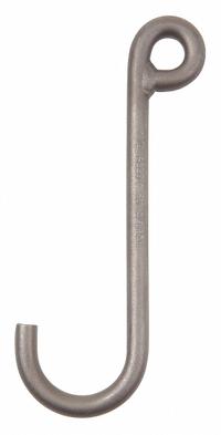 PEERLESS J-Hook: 1,200 lb Working Load Limit, 80 Hook Grade, Alloy Steel, 3/4 in Material Thick (MPN JAA075). Key specifications — Color: Silver; Brand: PEERLESS; Visual Indicator Markings: None.