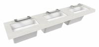 BRADLEY Wash Station: OmniDeck, Silver Mist, Terreon®, Sensor, 93 in Overall Lg, 26 in Overall Wd (MPN S93-760). Key specifications — Series: OmniDeck; Includes: Soap Dispenser; Color: Silver Mist; Brand: BRADLEY; Sink Type: Wash Station; Material: Terreon®; Sink Material: Polymer Resin.