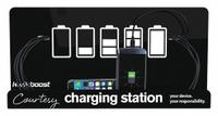 KWIKBOOST Device Charging Station: (4) 9 in Lightning/(4) 9 in Type C cables, 9 in Overall Ht (MPN KB99033). Key specifications — Includes: (4) 9 in Lightning; Brand: KWIKBOOST; Features: Generic "Basic" Graphics.