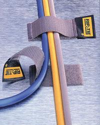 RIP-TIE Hook-and-Loop Mountable Cable Tie: 4 in Lg, 1.50 in, 1 in Wd, 90 lb Tensile Strength, 5 PK (MPN C-04-005-W). Key specifications — Color: White; Brand: RIP-TIE; Includes: Acrylic Adhesive Back; Max. Bundle Dia.: 1.50 in.