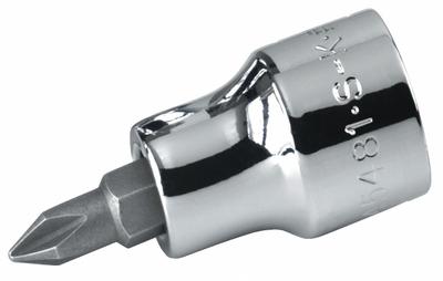 SK PROFESSIONAL TOOLS Socket Bit: 1/4 in Drive Size, Phillips Tip, #0 Tip Size - Phillips Bit Sockets