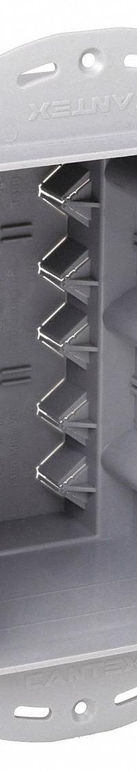 CANTEX Electrical Box: PVC, Nonmetallic Material & Nominal Size, Rectangular, 3 Gangs, 3 in Box Dp (MPN EZ74TNR). Key specifications — Brand: CANTEX; Bracket Style: Without Bracket; Clamp Style: NMSC.