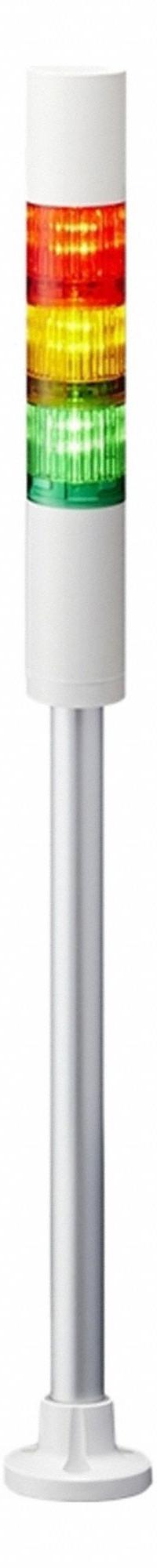 PATLITE Tower Light Assembly: 3 Tier, Sounder Tier Included, IP54, Amber/Green/Red, Direct Wire (MPN LR4-302PJBW-RYG). Key specifications — Manufacturer Part Number: LR4-302PJBW-RYG; Brand: PATLITE; Operating Voltage: 24V DC; Light Tier Color: Green.