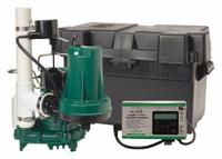 ZOELLER Sump/Battery Back-Up System: 3/10 hp, 120V AC, 19 ft Max. Head (Primary Pump), 12V DC, Male (MPN 508-0006). Key specifications — Rated Voltage (Secondary Pump): 12V DC; Brand: ZOELLER; Series: Aquanot; Primary Pump Rated Voltage: 120V AC; Switch (Primary Pump): Integral Vertical Float.