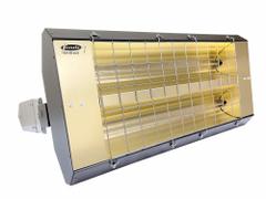 FOSTORIA Infrared Quartz Electric Heater: 5000 W Watt Output, 480V AC, 1 Phase, Hardwired, Bronze (MPN P-60-342-TH). Key specifications — Wattage Output: 5000 W; Voltage: 480V AC; Brand: FOSTORIA; Electrical Connection: Hardwired; Element Type: Quartz Lamp; Housing Color: Bronze; Housing Material: Galvanized Steel; Overall Dimensions - L x W x D: 33 in x 15 in x 11 in.