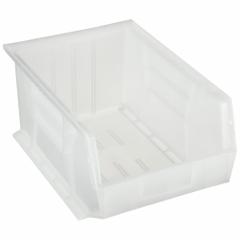 QUANTUM STORAGE SYSTEMS Hang and Stack Bin: 11 in x 16 in x 8 in, Clear, Label Holder Included (MPN QUS255CL). Key specifications — Electrostatic Discharge: Not Electrostatic Discharge Conductive; Brand: QUANTUM STORAGE SYSTEMS; % Recycled Content: 0%.