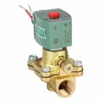 REDHAT Solenoid Valve: 2-Way, Normally Closed, 1/2 in Pipe Size, 110V AC/120V AC, Watertight (MPN 8210G002MO). Key specifications — Pipe Size: 1/2 in; Voltage: 110V AC; Brand: REDHAT; Coil Enclosure: Watertight.