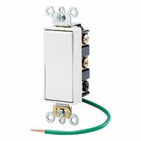 LEVITON Wall Switch: Rocker Switch, Double Pole/Double Throw, Maintained, White, 120/277V AC, 15 A (MPN 5686-2W). Key specifications — Illuminated: No; Voltage Rating: 120/277V AC.