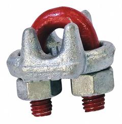 CROSBY Wire Rope U-Bolt Clip: 1 3/8 in Compatible Rope Dia, 44 in Rope Turnback Lg, Steel, Forged (MPN 1010293). Key specifications — Fabrication: Forged; Color: Silver; Material: Steel; Brand: CROSBY.