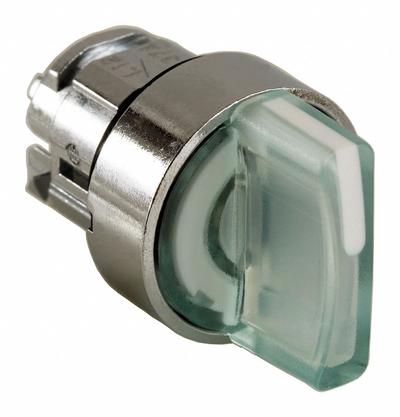 SCHNEIDER Short-Handled Selector Switch: 22 mm Panel Mount Size, 3 Positions - Illuminated Selector-Switch Operators