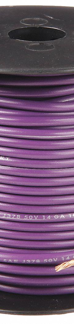 GROTE Primary Automotive Wire: GPT, 100 ft, 1 Conductor, 14 AWG, Purple, 60 V Volt (MPN 87-7013). Key specifications — Brand: GROTE.