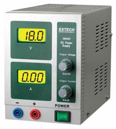 EXTECH DC Power Supply: Digital DC, 4.25 in H x 9.4 in W x 6 in D, 2 Displays, 0 V Volt Output - Min (MPN 382202). Key specifications — Line Regulation Current: Less Than 0.2% + 3 mA; Load Regulation Voltage: Less Than 0.01% + 2 mV; Calibration Certificate Type: Not Certified; Manufacturer Part Number: 382202; Brand: EXTECH; Includes: AC Power Cord; Line Regulation Voltage: Less Than 0.01% + 3mV; Load Regulation Current: Less Than 0.2% + 3mA.