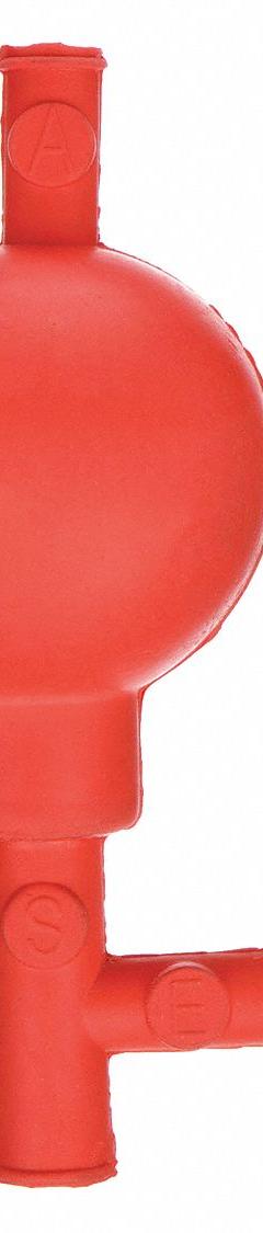 HEATHROW SCIENTIFIC Bulb Pipette Controller: 35 mL Capacity - Max, 1 Channels (MPN HS20632B). Key specifications — Brand: HEATHROW SCIENTIFIC; Pipettor Type: Manual Bulb Controller; Product Type: Bulb Pipette Controller; Color: Red.
