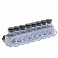 POLARIS Multitap Connector: 8 Port, Double-Sided Entry, 4 AWG – 500 kcmil Wire Size, Clear (MPN IPLD500-8CB). Key specifications — Body Material: Aluminum; Brand: POLARIS.