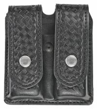 HEROS PRIDE Magazine Pouch: Black, Synthetic Leather, Basket Weave, 5 1/2 in x 1 3/8 in (MPN 1434WN). Key specifications — attr188437: Black; attr188438: Synthetic Leather; attr188431: Magazine Pouch.