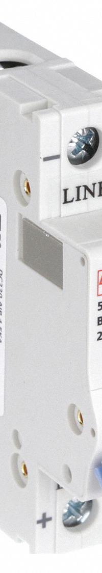 DAYTON IEC Supplementary Protector: 4 A Amps, 220V DC, 10kA at 220V DC, Screw Clamp, NDB2Z-63 B4/1 (MPN 5ZVG8). Key specifications — Brand: DAYTON; Terminal Connection: Screw Clamp; DC Voltage Rating: 220V DC; Max. AIR Rating: 10kA at 220V DC; Series: NDB2Z-63 B4/1; AC Voltage Rating: Not Rated; Curve Type: B.