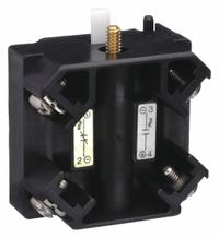 SCHNEIDER Contact Block: 30 mm Panel Mounting Size, 1NO/1NC, Momentary/Power Reed (MPN 9001KA51). Key specifications — Switch Action: Momentary/Power Reed; Terminal Connection Type: Screw Clamp Terminals; Brand: SCHNEIDER; Compatible with Series: 9001SK.