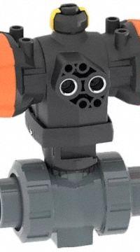 GF PIPING SYSTEMS Pneumatically Actuated Two-Way Ball Valve: 1 in, PVC, Socket x Socket, Two-Piece (MPN 199253065). Key specifications — Brand: GF PIPING SYSTEMS; Pilot Solenoid Voltage: Not Included.