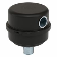 SOLBERG Filter Silencer: 1/2 in Inlet Size, 12 scfm, 4.13 in Overall Ht, 4.13 in Outside Dia (MPN FS-11-050). Key specifications — attr60071: FS-11-050; attr60074: SOLBERG.