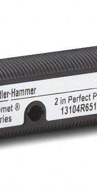 EATON Photoelectric Sensor: M18 Threaded, Non-Terminated Cable, 20-264V AC & 15-30V DC, NPN (MPN 13104R6513). Key specifications — Brand: EATON; Electrical Connection: Bare Wire; Manufacturer Part Number: 13104R6513; Body Material: Polyurethane; DC Supply Voltage Rating: 15-30V DC; NEMA Enclosure Rating: 6; Series: Comet; AC Supply Voltage Rating: 20-264V AC.