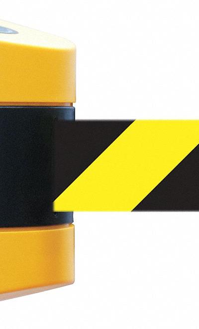 TENSABARRIER Retractable Belt Barrier: Fixed Mounting Plate - Wall-Mount Retractable Belt Barriers