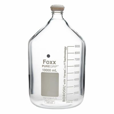 FOXX LIFE SCIENCES Glass Media, BOD, & Specialty Lab Bottles - Glass Lab Media Bottles: 20 L