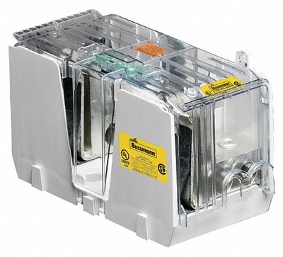 BUSSMANN Fuse Block: Open Block Design, 1 Pole, 600 V AC, Box Lug - Fuse Blocks for UL Class J Fuses