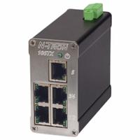 RED LION Ethernet Switch: Unmanaged, DIN Rail, 10 Ports, RJ45, 10/100 Base-TX/1 Gbps, IP30 (MPN 105TX). Key specifications — Port Type: RJ45; Manufacturer Part Number: 105TX; Brand: RED LION; Features: LED Link/Activity Status Indication; IP Rating: IP30; Maximum Input Voltage: 30V DC; Mounting Location: DIN Rail; Network Interface: 1 Gbps.