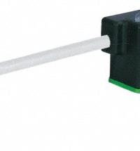 MURRELEKTRONIK Cordset: (2) DIN Form BI Female Right Angle x Bare Wire, 5 m Cable Lg, PVC, Gray (MPN 7000-58101-2170500). Key specifications — Wire Size: 18 AWG; Brand: MURRELEKTRONIK; Cable Jacket Color: Gray; IP Rating: IP67; DIN Connector Spacing: 100 mm.