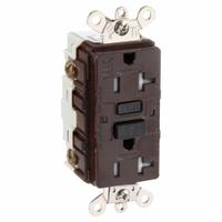 HUBBELL GFCI Receptacle: Duplex, 5-20, Brown, GFCI, 125V AC, 20 A, 2 Pole / 3 Wire (MPN GFSG5362)
