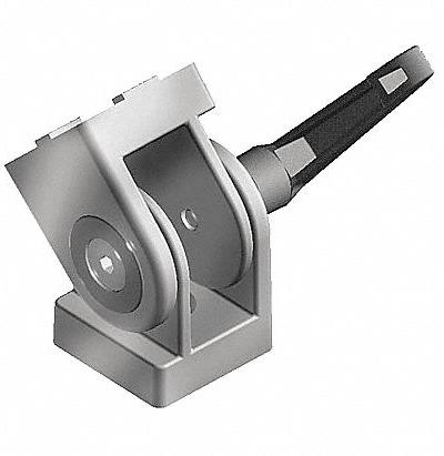 FATH INC. Pivot Joint: 45 mm x 45 mm, 45 Series, For 10 mm Slot Wd, Silver, Aluminum - Locking-Lever Pivot Joints