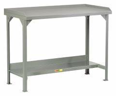 LITTLE GIANT Workbench: Fixed Ht, Steel, 72 in x 30 in, 4,000 lb Overall Load Capacity, Gray (MPN WSL2-3072-36). Key specifications — Brand: LITTLE GIANT.