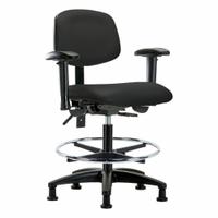 Ergonomic Chair: Vinyl, Arms Included, Ht Range 21 in to 28 1/4 in, 18 1/2 in Seat Wd, 17 in Seat Dp (MPN BR-VMBCH-RG-T1-A1-CF-RG-8540). Key specifications — Foot Support: Yes; Back Tilt Backward: 13.5°; Back Tilt Forward: 10.5°; Base Material: Nylon; Brand: APPROVED VENDOR; Product Type: Ergonomic Chair; ESD-Safe: Not ESD Safe; Seat Tilt Backward: 3°.