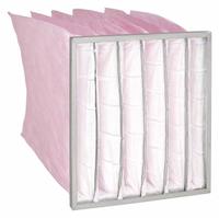 GRAINGER Pocket Air Filter: 24 in x 24 in x 29 in, MERV 13, Pink, Synthetic, 6 Pockets (MPN 6B644). Key specifications — Display Sell UOM: EA; Brand: GRAINGER; Media Material: Synthetic; Performance Rating: MERV 13.