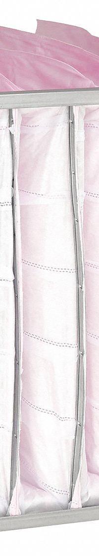 GRAINGER Pocket Air Filter: 24 in x 24 in x 29 in, MERV 13, Pink, Synthetic, 6 Pockets (MPN 6B644). Key specifications — Display Sell UOM: EA; Brand: GRAINGER; Media Material: Synthetic; Performance Rating: MERV 13.