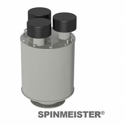 SOLBERG Filter Assembly: 2 micron Rating, 99% Efficiency, 28 5/16 in Outside Dia - Centrifugal Force Extreme Duty Inlet Filters