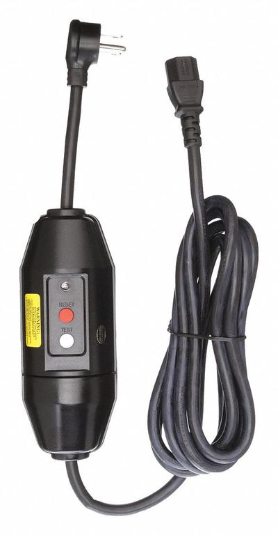 APPROVED VENDOR GFCI: Auto Reset, 9 ft Lg, 16/3, 5-15P Plug, 15 A Current - Inline GFCI Cords