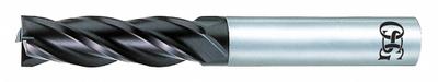 OSG Square End Mill: Carbide, WXL Coated, 4 Flute, 9 mm Mill Dia, 28 mm LOC - Carbide Square End Mills for Hardened Materials