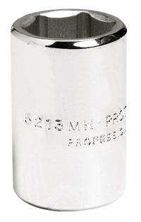 PROTO Socket: Metric, 3/8 in Drive Size, 25 mm Socket Size, 6-Point, Std, Chrome, Not Tether Capable (MPN J5225MH). Key specifications — attr1204417: PROTO; attr1204392: Chrome.