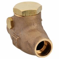 MILWAUKEE VALVE Swing Check Valve: Swing, Inline Valve Body, 1 1/4 in Pipe Size, Sweat x Sweat, Std (MPN 1510T 1-1/4). Key specifications — Brand: MILWAUKEE VALVE.