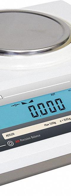 TORBAL Compact Bench Scale: 520 g Capacity, 0.001 g Readability, ct/g/gr/kg/lb/oz/ozt/pwt (MPN AD520). Key specifications — Brand: TORBAL; Display Type: LCD.