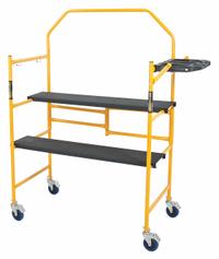 METALTECH Scaffold Tower: Steel, 10 in to 4 ft, 46 in x 57 in, 500 lb Load Capacity (MPN I-IMCNT). Key specifications — Brand: METALTECH; Height Adjustability: Fixed Height; Included Components: (4) Locking Pins.
