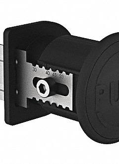 Emergency Slam Latch Opener: 60 mm x 60 mm x 60 mm, 15 Series/40 Series/45 Series, Red, Polyamide (MPN 957409). Key specifications — Brand: FATH INC.; Material: Polyamide; Product Type: Emergency Slam Latch Opener; Finish: Powder-Coated; Includes Fasteners: No; System of Measurement: Metric; For Extrusion Profile Type: Double; Locking Type: Non-Locking.
