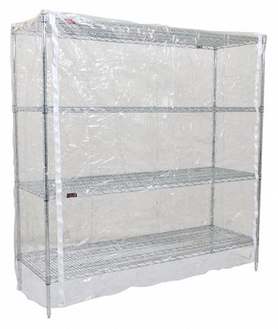 EAGLE GROUP Utility Cart Cover: Clear, Vinyl, Zipper, 72 in Wd, 54 in Ht - Zipper Transparent Vinyl Covers