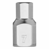 MILWAUKEE Bit Socket: 1/4 in Drive Size, Hex Tip, 7 mm Tip Size, 51/64 in Overall Lg, Fixed Insert (MPN 45-34-1134). Key specifications — attr1204765: Fixed Insert; attr1204767: MILWAUKEE.