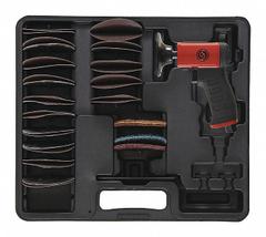 CHICAGO PNEUMATIC Air Disc Sander Kit: 3 in Pad, Hook and Loop, Light Duty, 0.2 hp, 21 cfm, Fixed (MPN CP7202D). Key specifications — attr1320237: CHICAGO PNEUMATIC; attr1320246: Handle.