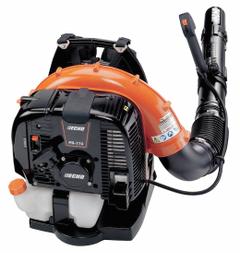ECHO Gas-Powered Backpack Blower: Gas-Powered, 756 cfm Max Air Flow, 756 mph Max Air Speed, 63.3 cc (MPN PB-770T). Key specifications — Brand: ECHO; Engine Cycle: 2-Cycle; Manufacturer Part Number: PB-770T; Throttle Location: Tube.
